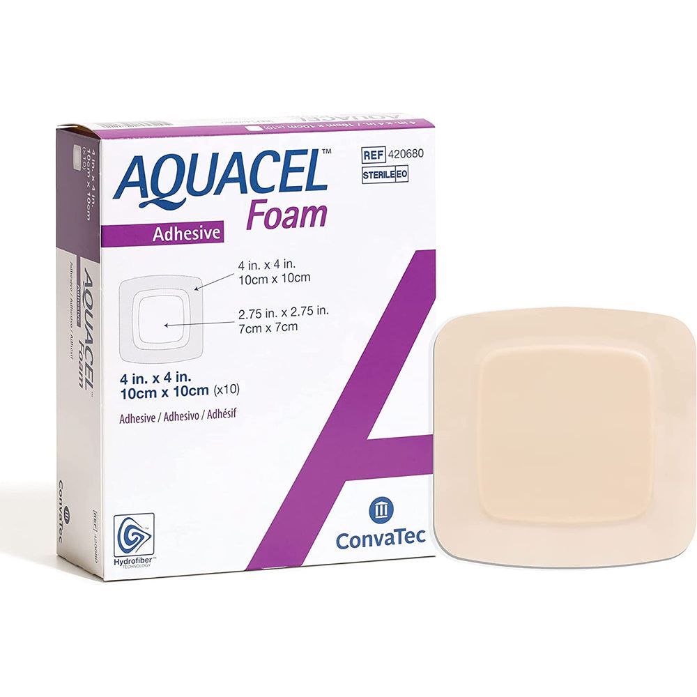 ConvaTec AQUACEL Adhesive Gelling Foam Dressing 4 X 4 Box Of 10