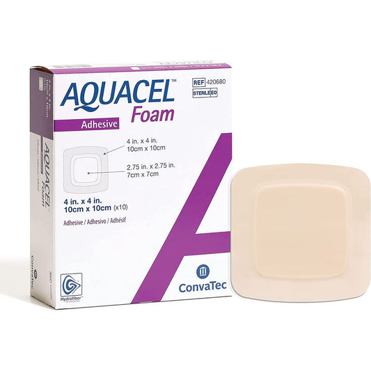 ConvaTec AQUACEL Adhesive Gelling Foam Dressing 4 X 4 Box Of 10