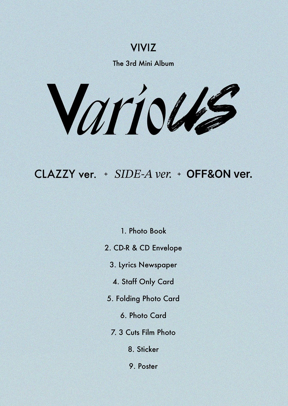 Viviz 3rd Mini Album - Various (Photobook Ver)