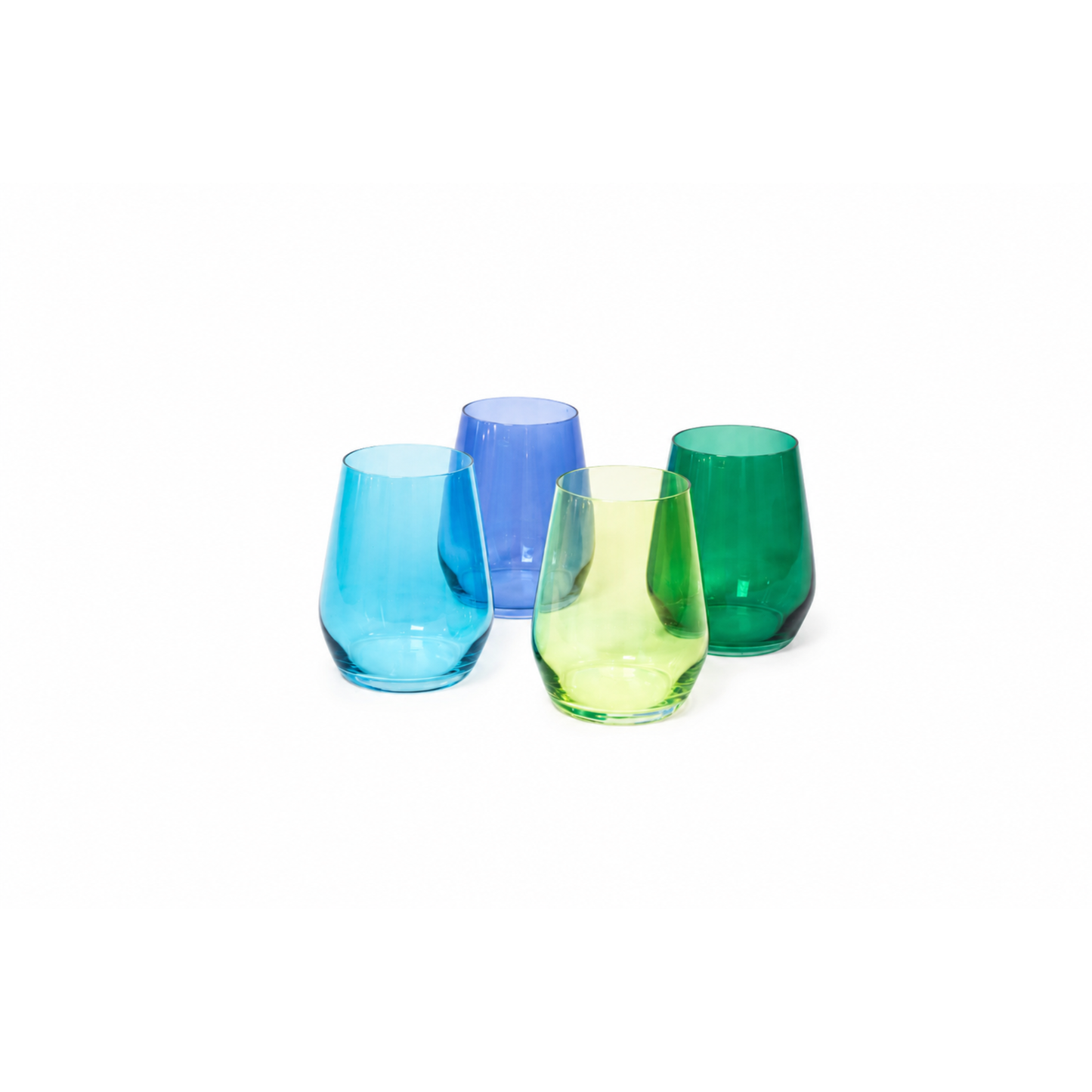 Northern Lights Collection - Set of 4 Colored Wine Glasses