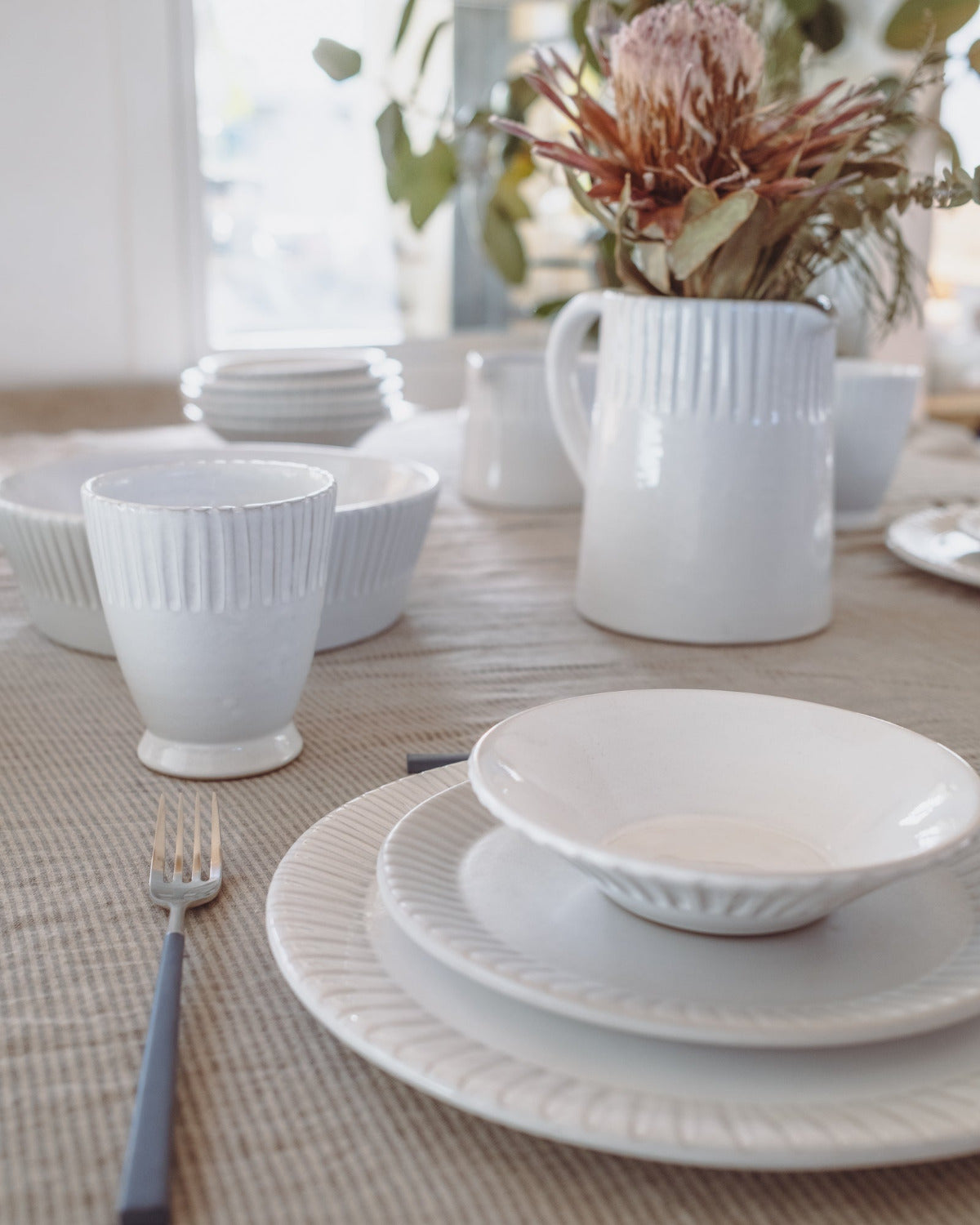 Milk White Lines Tumbler