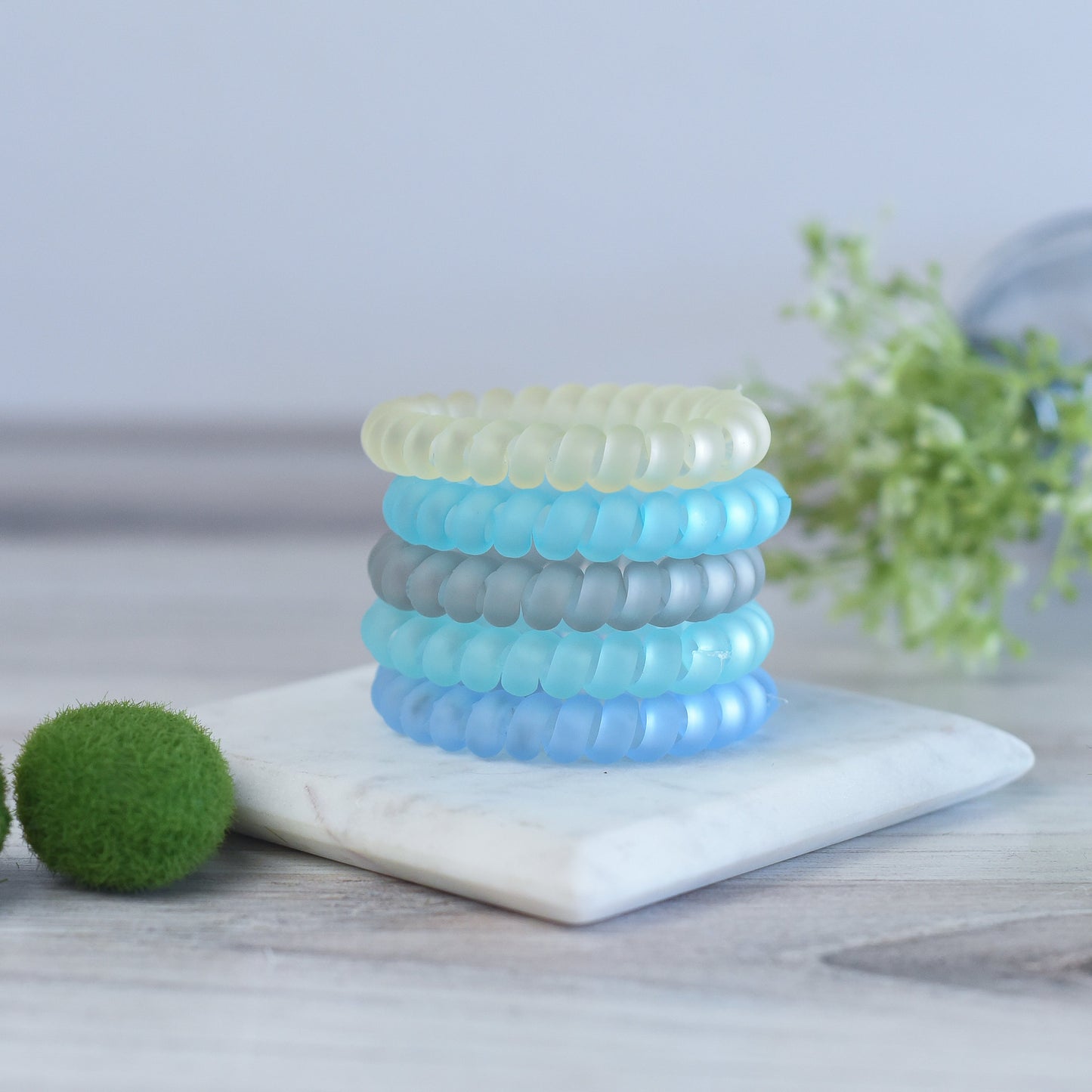 Large Lauren Lane Hair Coil Set in Sea Glass