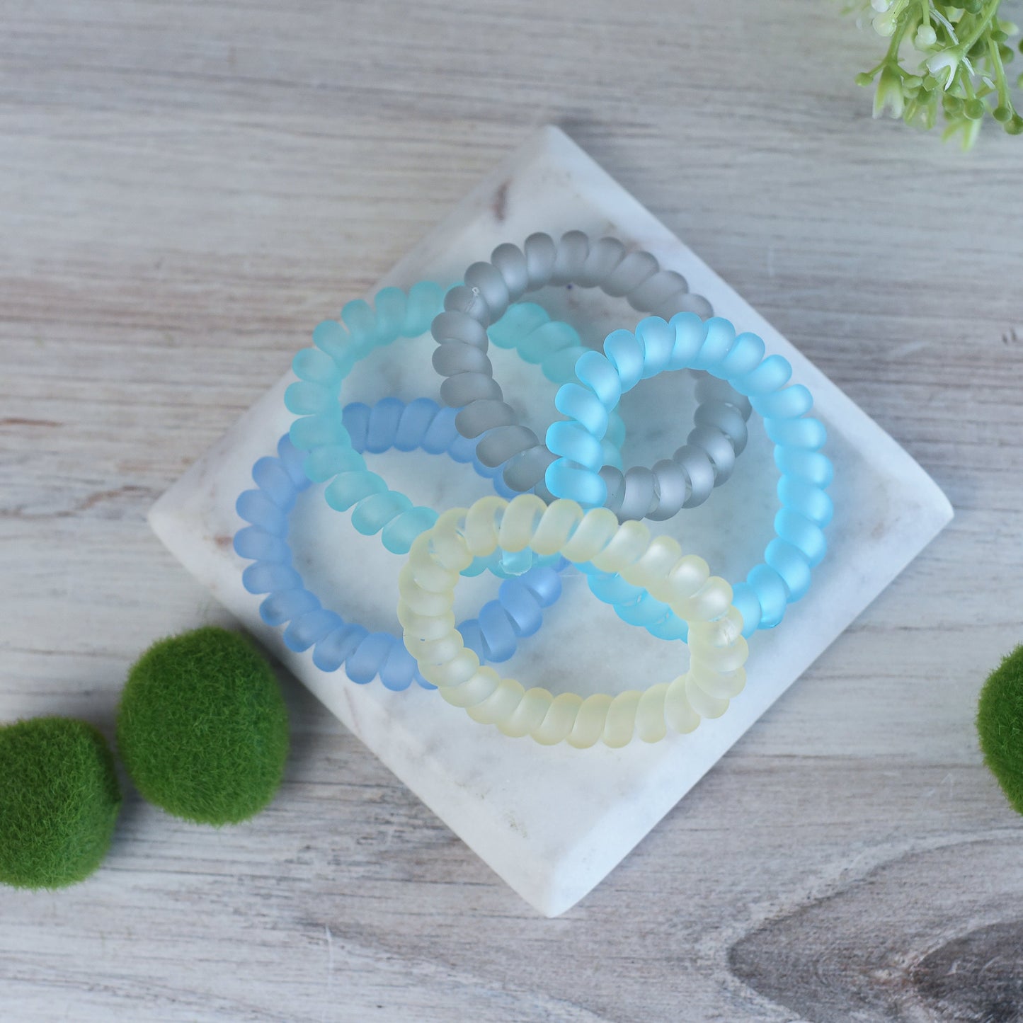 Large Lauren Lane Hair Coil Set in Sea Glass