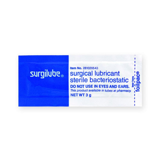 Surgilube Sterile Foilpac Surgical Lubricant 144 X 3gm
