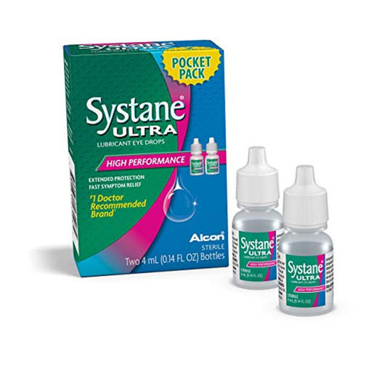 Systane Ultra Eye Drops, Lubricant, High Performance, Pocket Pack