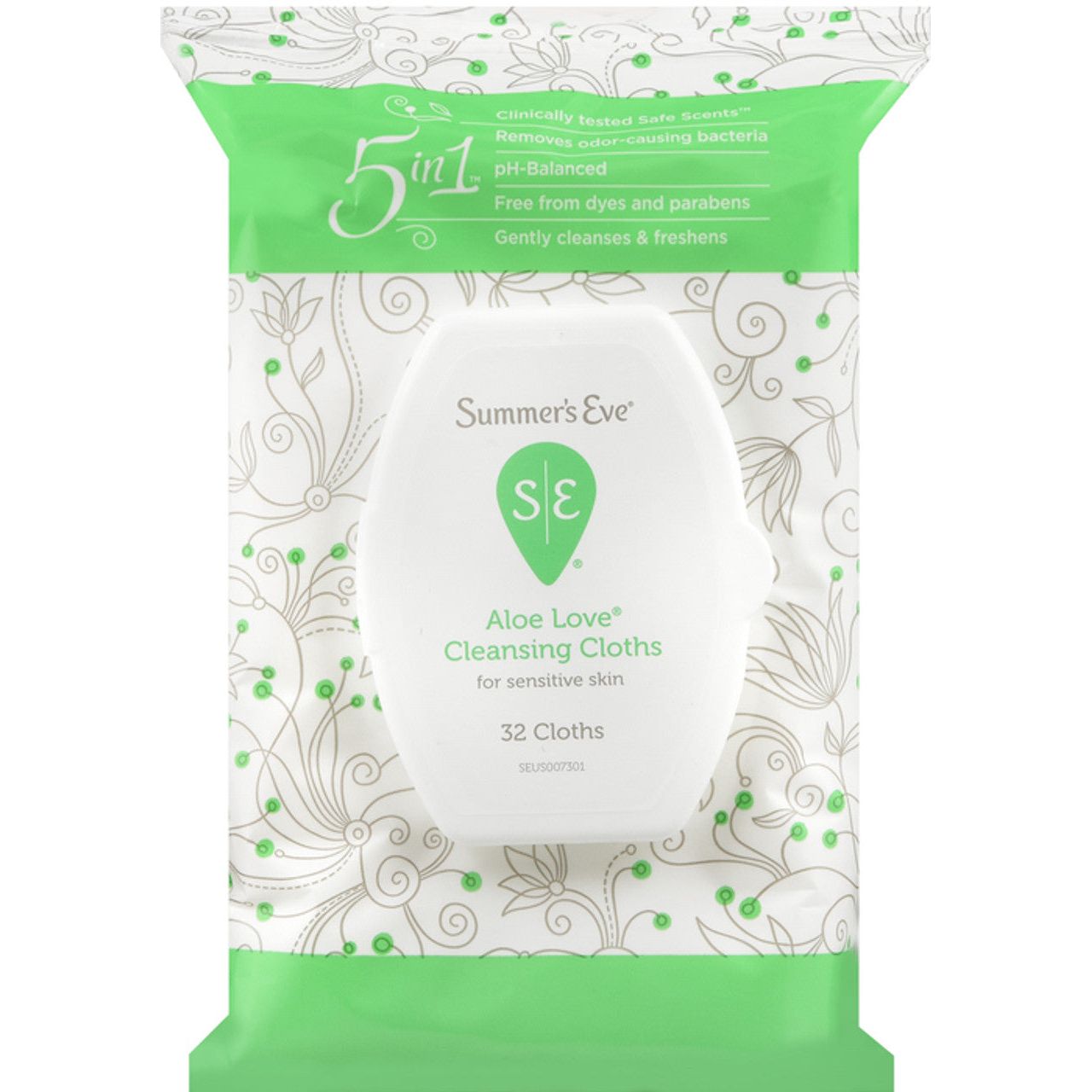 Summer's Eve Feminine Cleansing Cloths For Sensitive Skin, Aloe Love