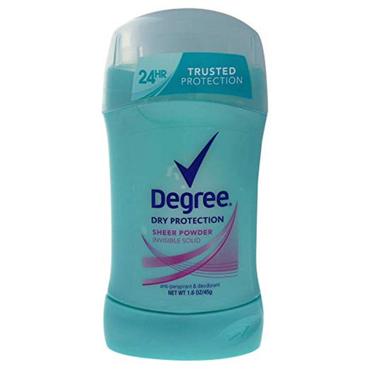 Degree Anti Perspirant & Deodorant, Sheer Powder, Invisible Solid 1.6 Oz