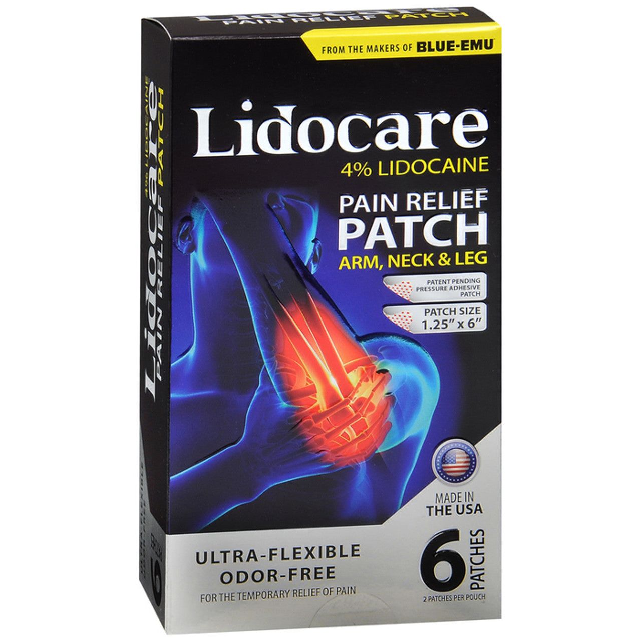 Lidocare Pain Relief, Arm, Neck & Leg, 4% Lidocaine, Patch