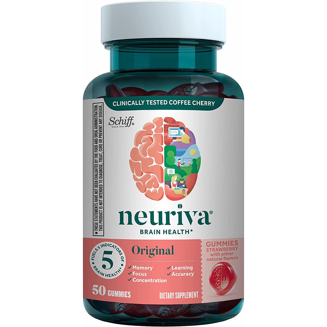 Neuriva Original Brain Health Support Gummies, Strawberry