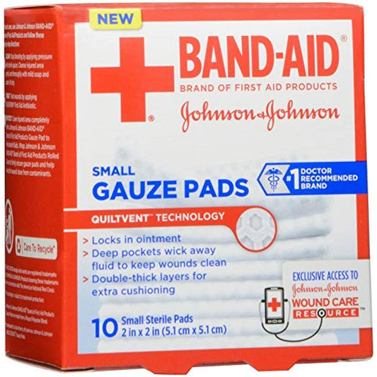 Band-Aid Brand Cushion Care Gauze Pads, Small 2 X 2 Inch - Osadia Concept Store