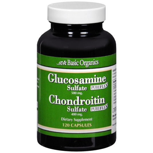 Basic Organics Glucosamine Chondroitin 500/400mg Capsules 120ct
