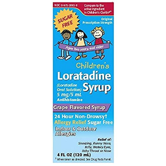 Taro Children's Loratadine Syrup, Original Prescription Strength, 5 Mg, Fruit Flavored Syrup