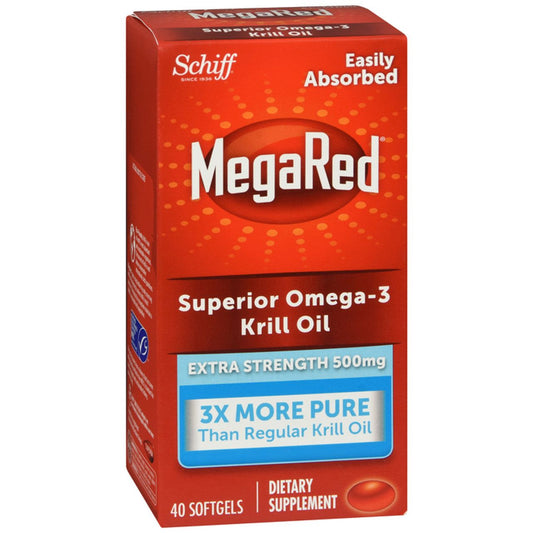 MegaRed Krill Oil, Superior Omega 3, Extra Strength, 500 Mg, Softgels
