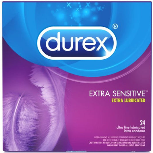 Durex Extra Sensitive Ultra Thin Premium Lubricated Latex Condoms