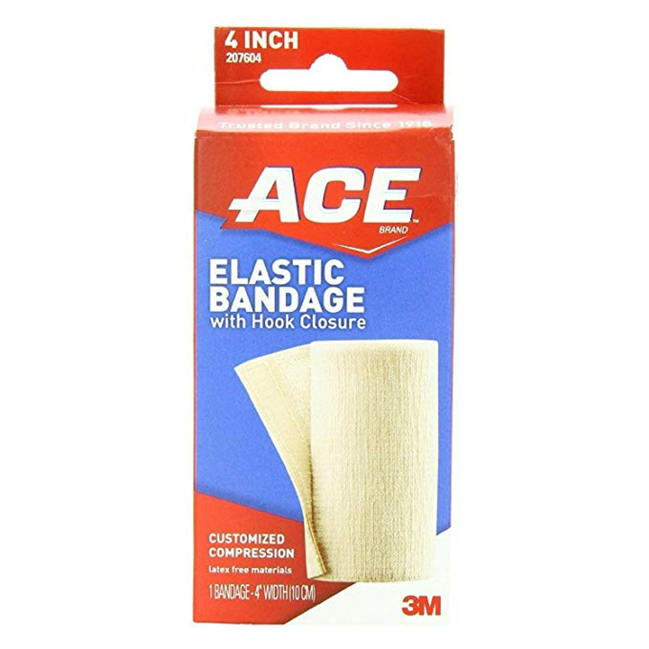 ACE Elastic Bandage, With Hook Closure, 4 Inch Width