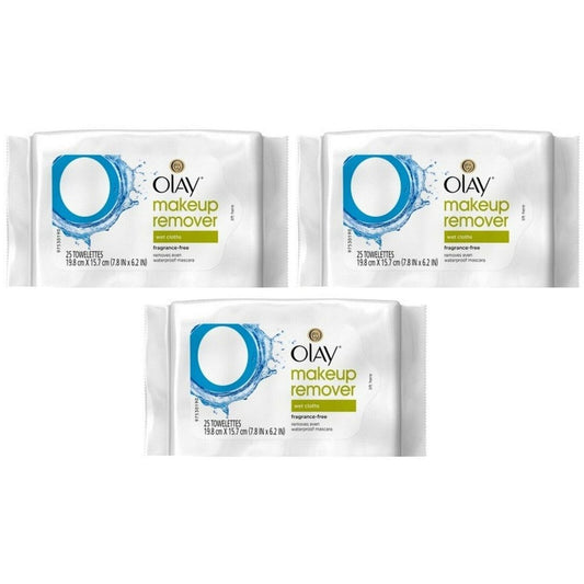 Olay Cleanse Makeup Remover Wipes, Fragrance Free, 25 Count