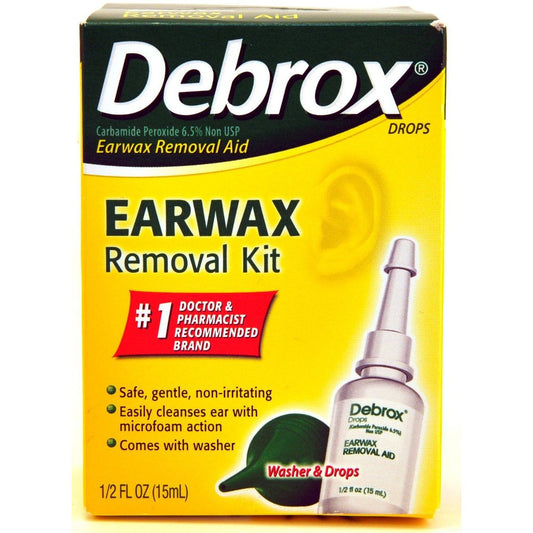 Debrox Earwax Removal Kit, Includes Drops And Ear Syringe Bulb, 0.5 Oz