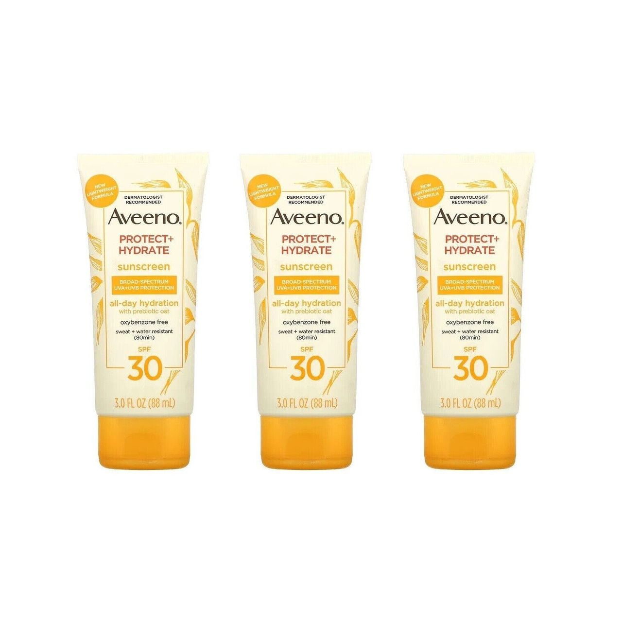 Aveeno Protect + Hydrate Body Sunscreen Lotion Spf 30 - 3 Oz