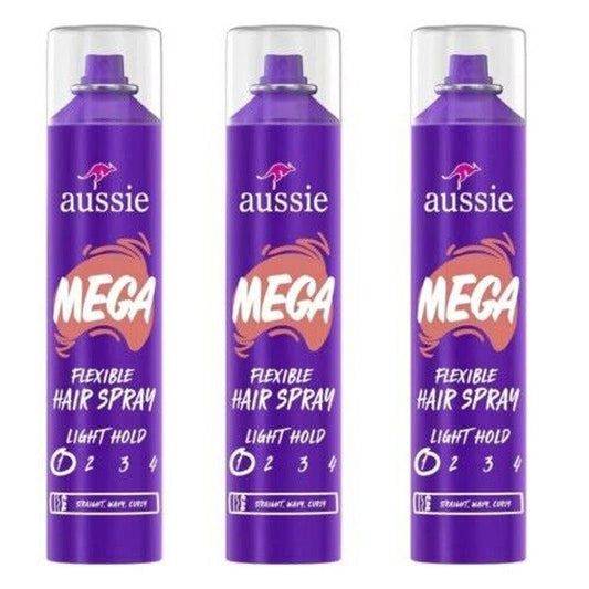Aussie Mega Hair Spray, Flexible, Light Hold