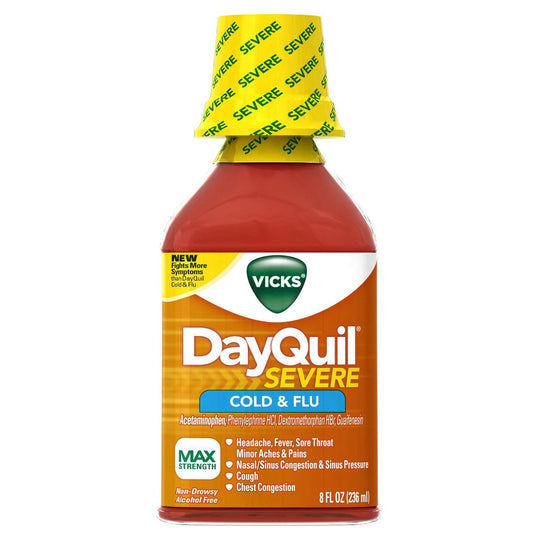 Vicks DayQuil Max Strength Severe Cold & Flu 8 Fl Oz