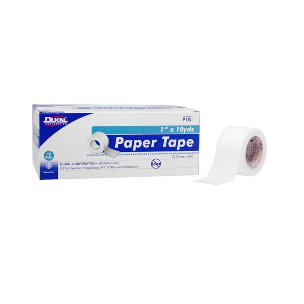 Dukal Paper Tape Non-Sterile 1" X 10 Yds 12 Count #P110