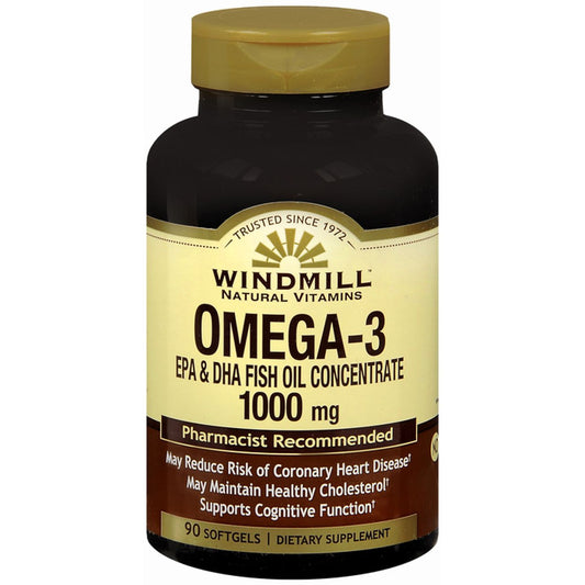 Windmill Natural Omega III EPA + DHA, 1000 Mg, Softgels