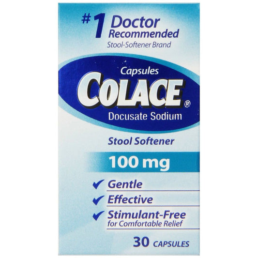 Colace Stool Softener, Regular Strength, 100 Mg, Capsules
