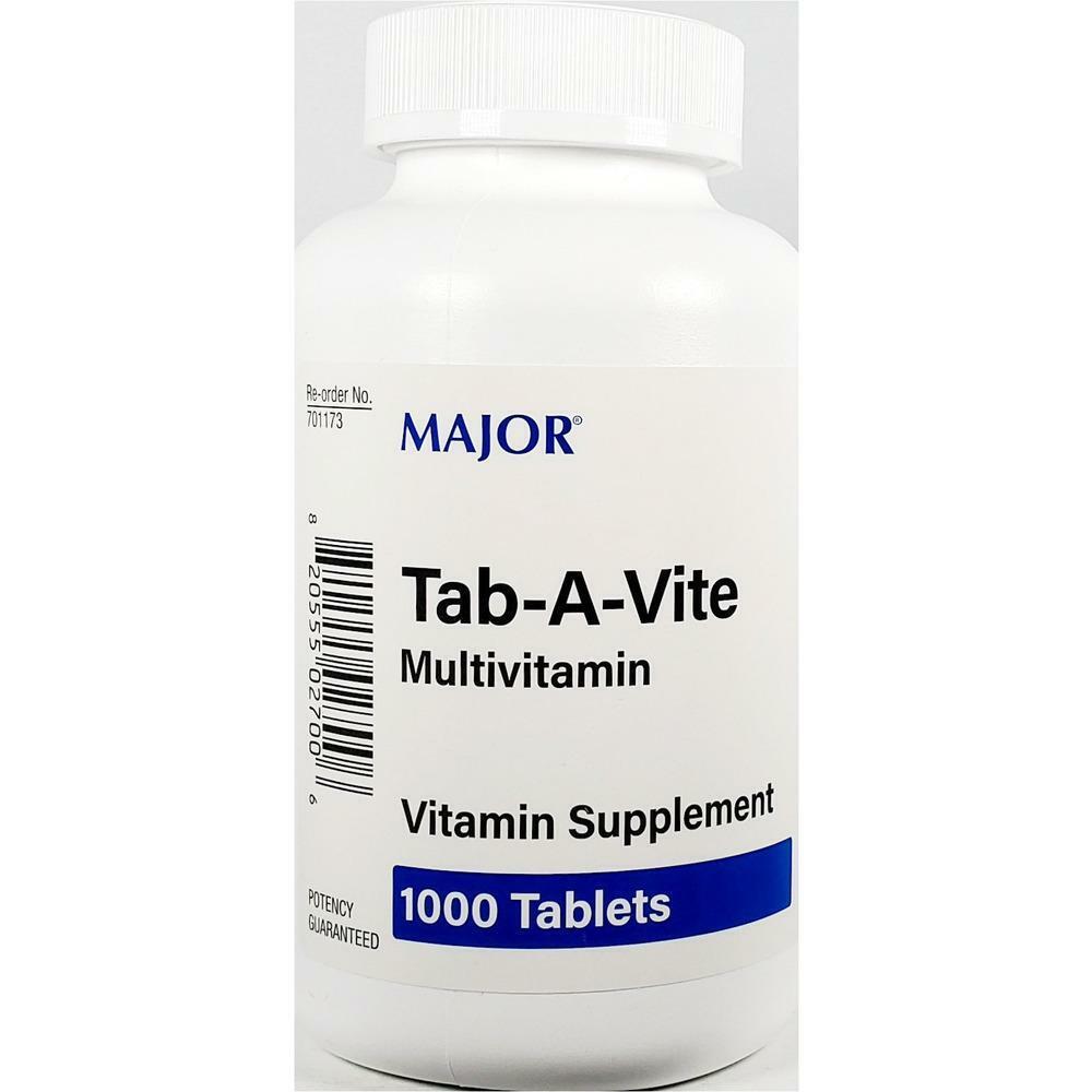 Major Pharmaceuticals Tab A Vite Multiple Vitamins Supplement Tablets Immune Support