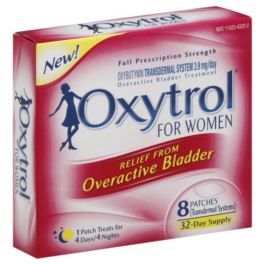 Aquadeks Oxytrol For Women Overactive Bladder Transdermal Systems Patches 8 Ct Box