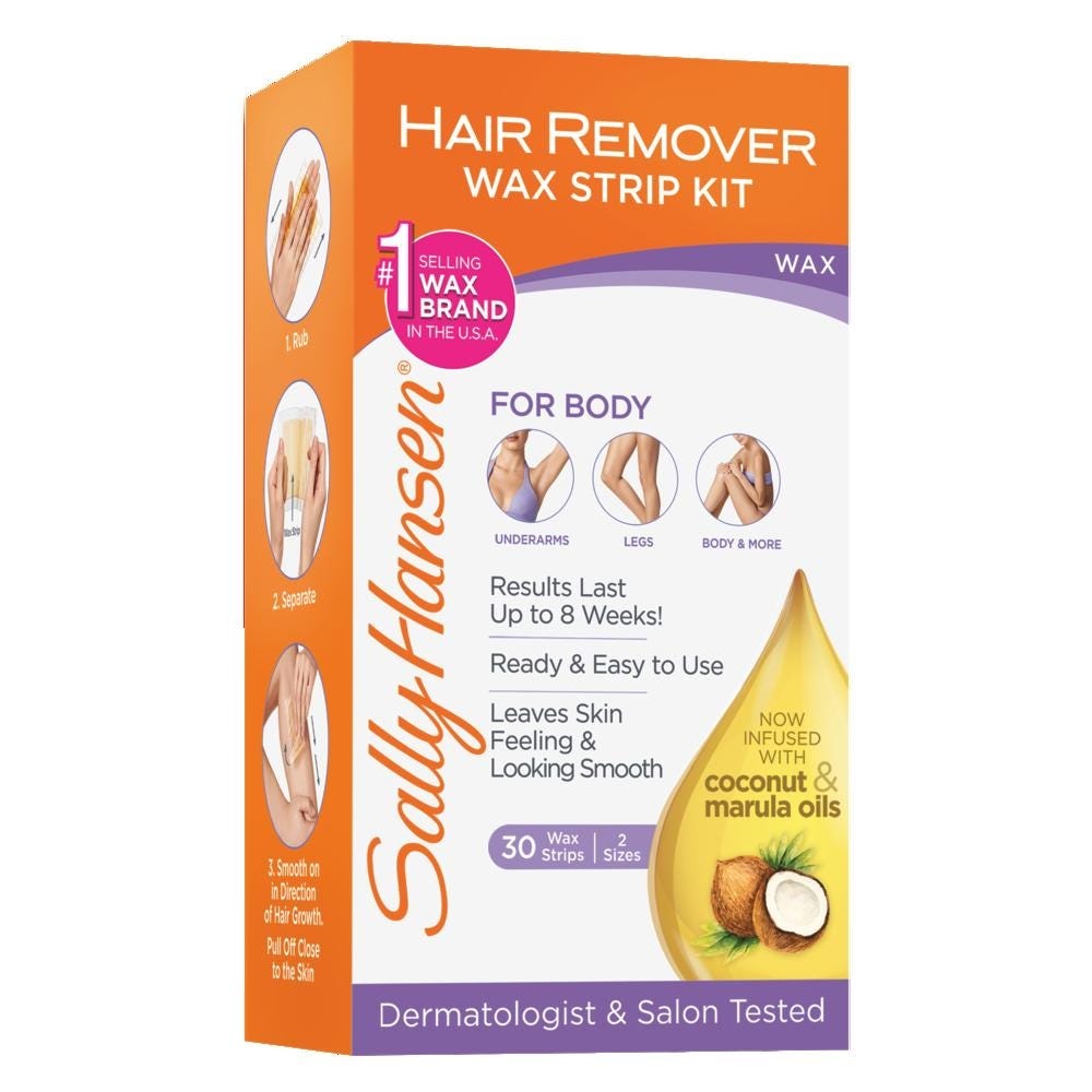Sally Hansen Hair Remover Body Wax Strip Kit - 30 Strips