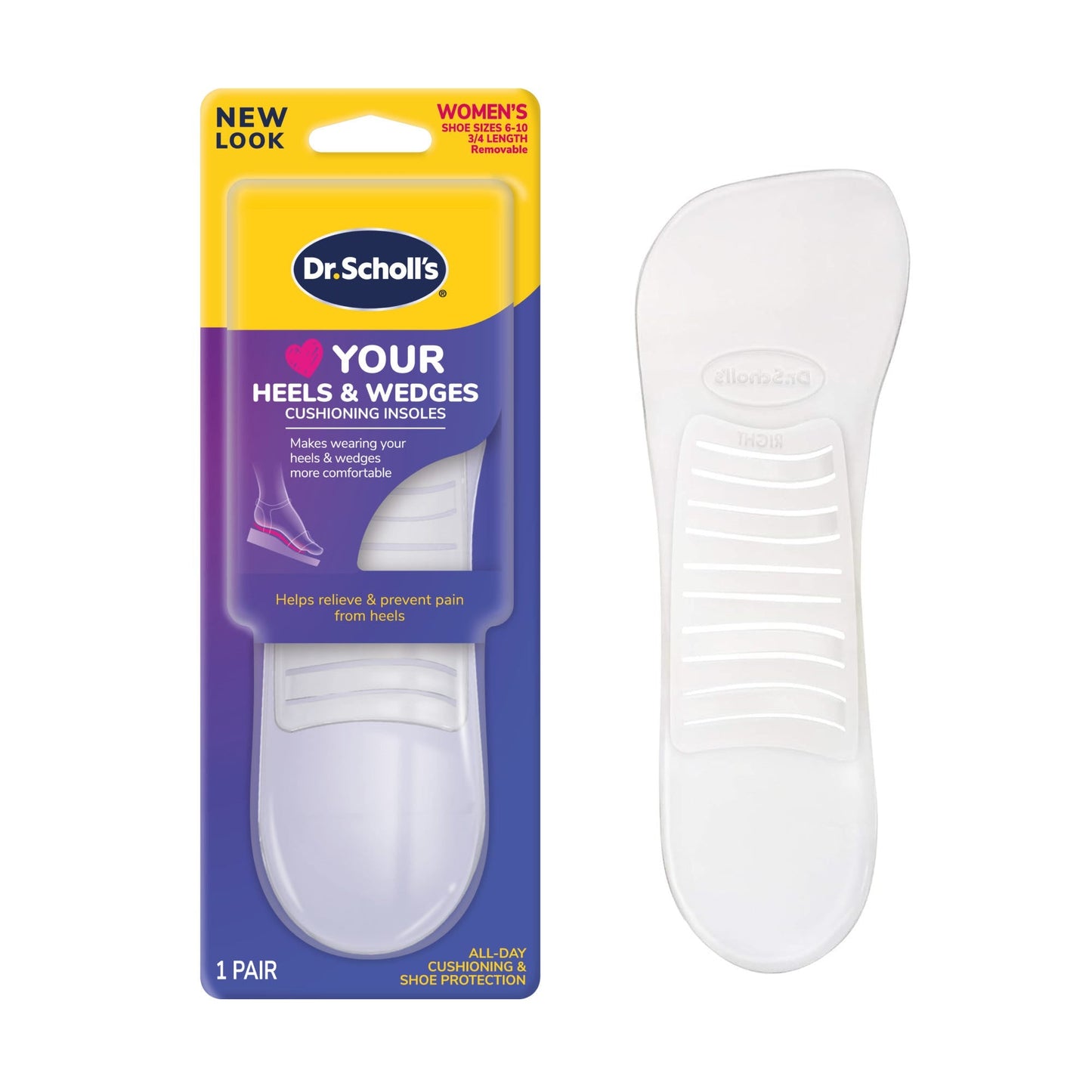 Dr. Scholl's Love Your Heels & Wedges 3/4 Length Insoles,1 Pair