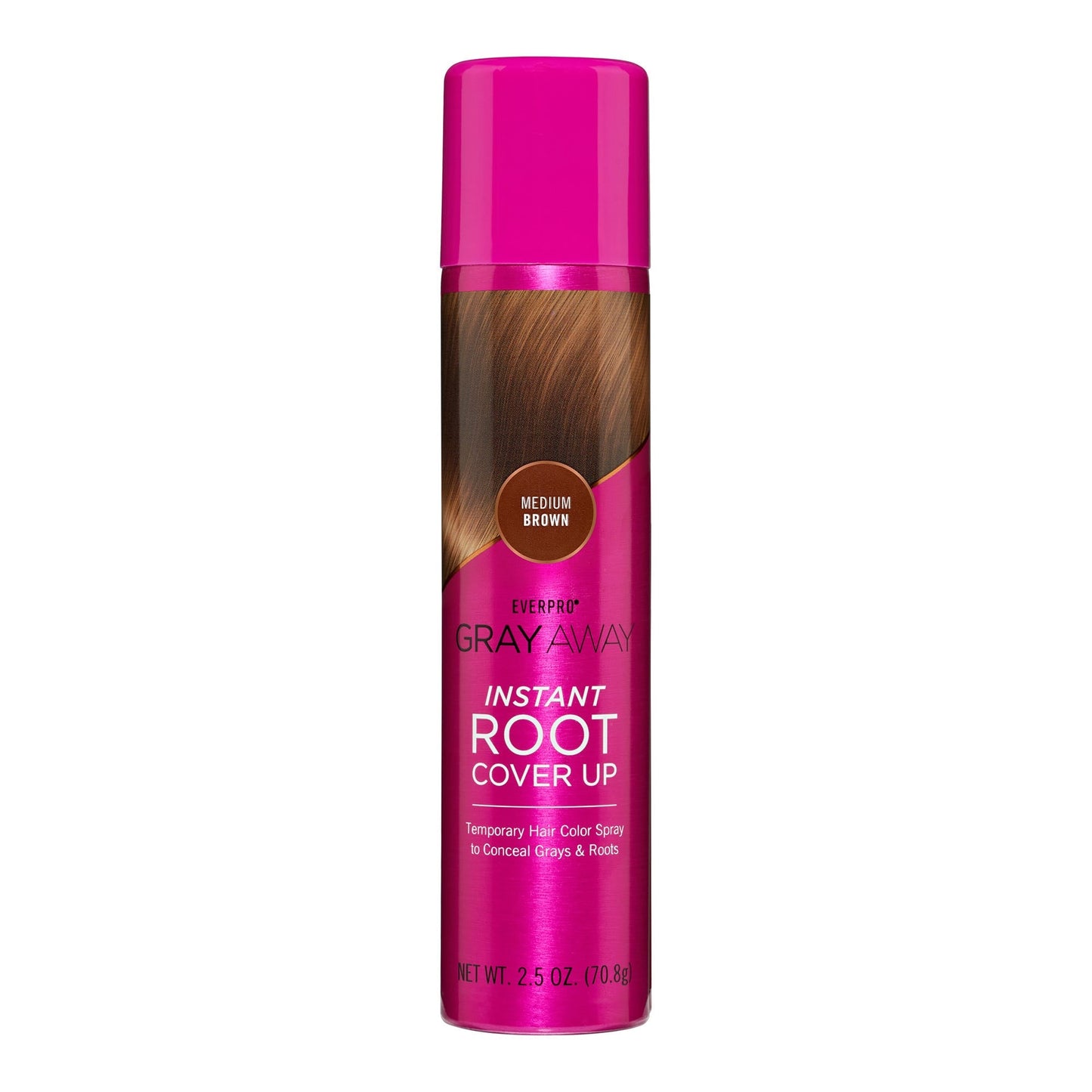 Everpro Gray Away Instant Root Cover Up Hair Spray Medium Brown 70.8G