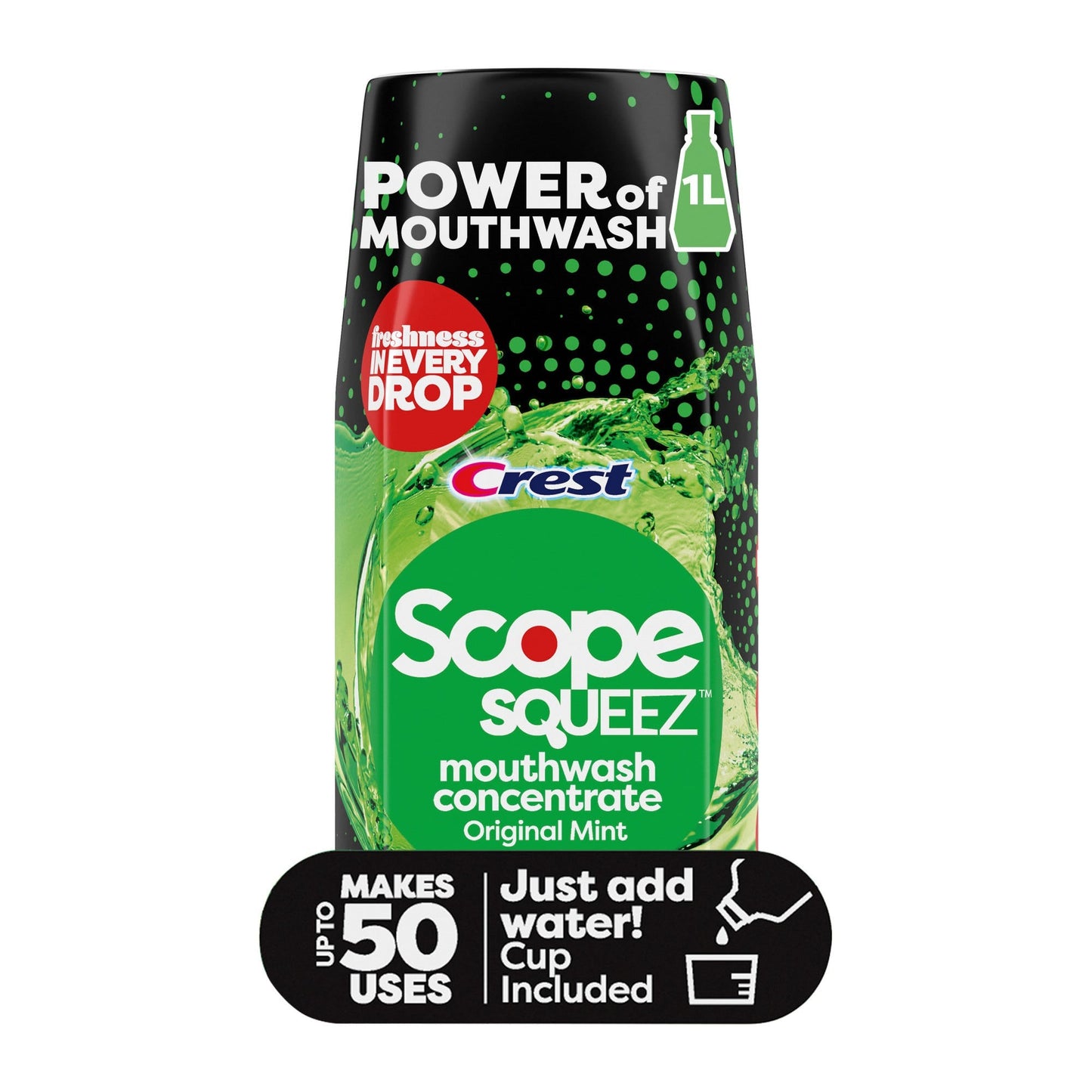 Crest Scope Squeez Mouthwash Concentrate - Original Mint - 1.69 Fl Oz