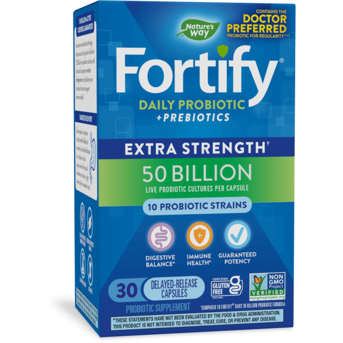 Nature's Way Fortify Extra Strength Daily Probiotic, 50 Billion Live Cultures