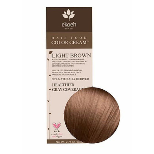 Ekoeh Brasil Hair Color Cream Light Brown 2.7 Fl Oz (80ml) Liquid