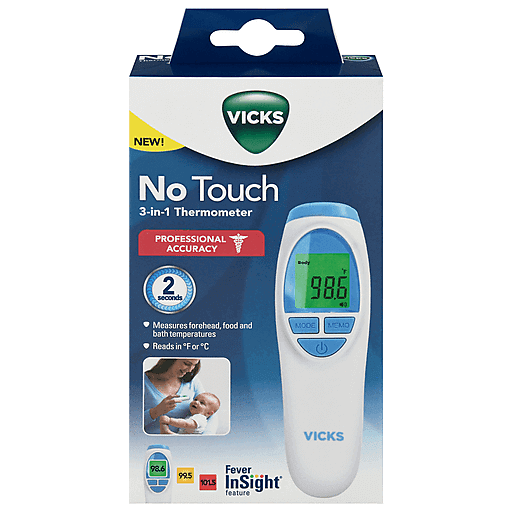 Vicks Thermometer, 3 In 1, No Touch