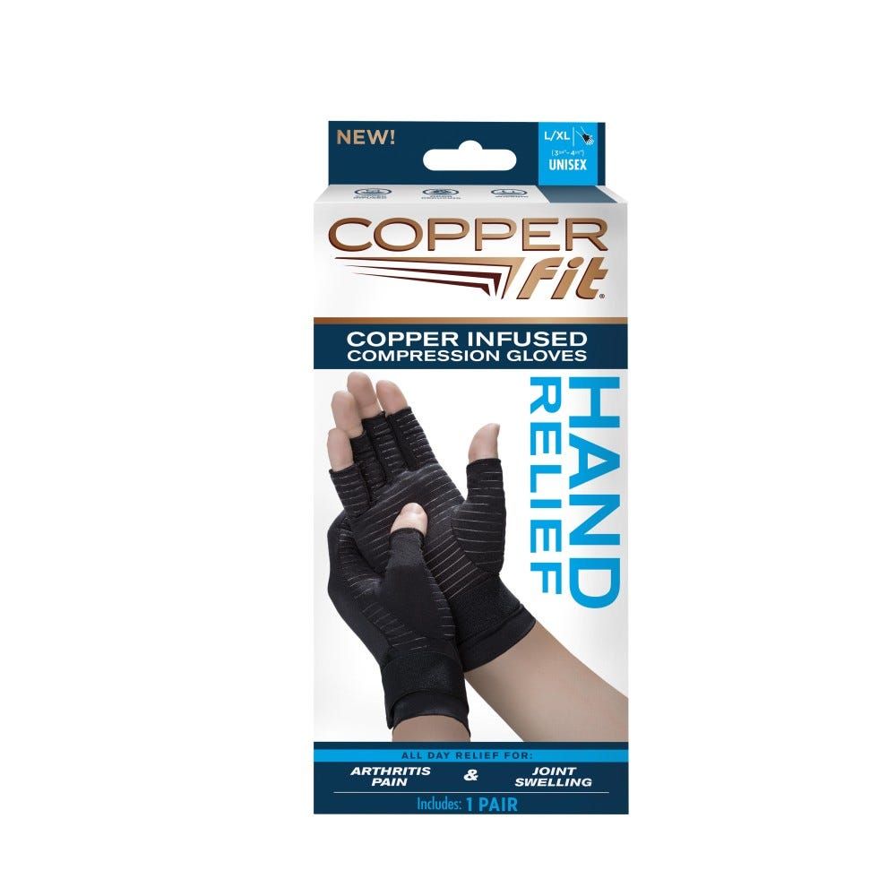 Copper Fit Hand Relief Gloves - L/XL