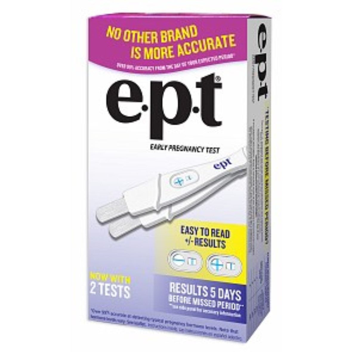 EPT Analog Early Pregnancy Test 2 Ct Box