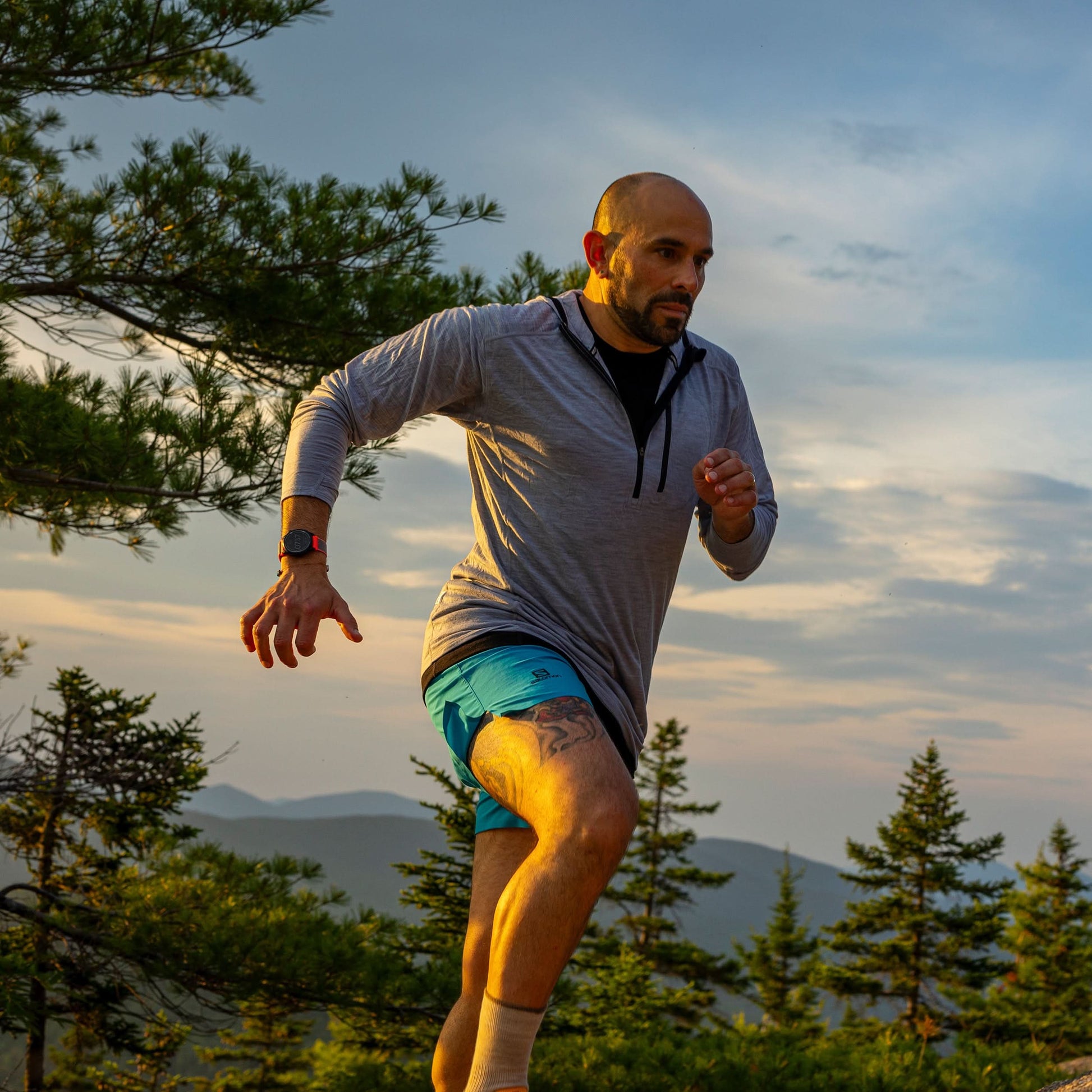 Men's Wool 1/4 Zip Merino Sun Hoodie - Microweight - Osadia Concept Store