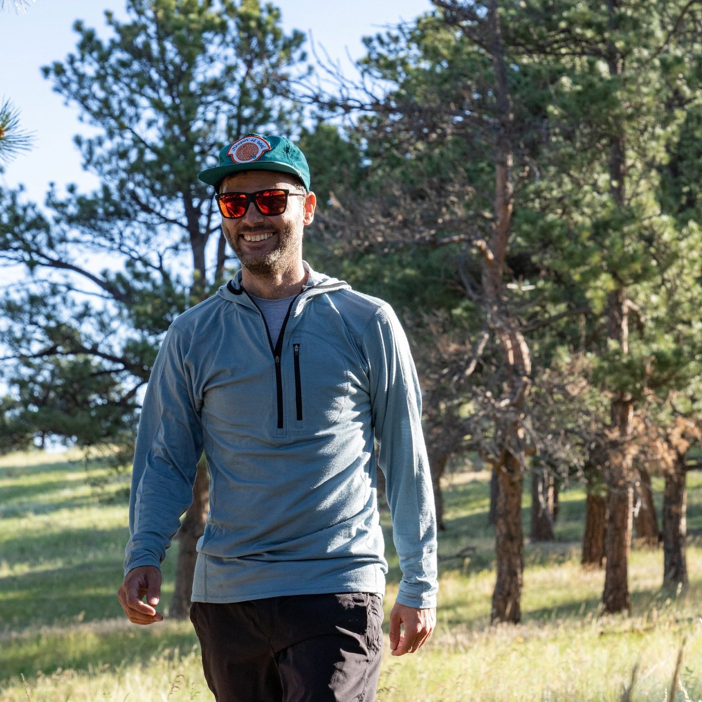 Men's Wool 1/4 Zip Merino Sun Hoodie - Microweight - Osadia Concept Store