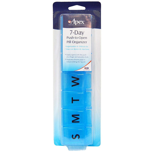 Apex 7-Day Push To Open Pill Organizer