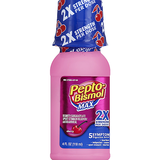 Pepto-Bismol Liquid Ultra For Nausea, Heartburn, Indigestion, Upset Stomach, And Diarrhea Relief, Cherry Flavor 4 Oz