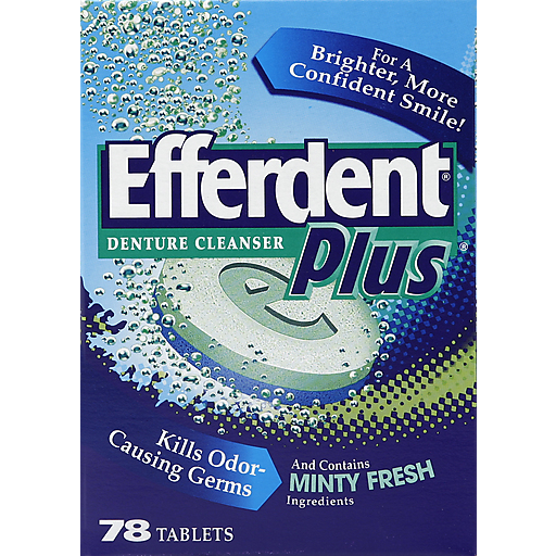 Efferdent Plus Denture Cleanser, Minty Fresh