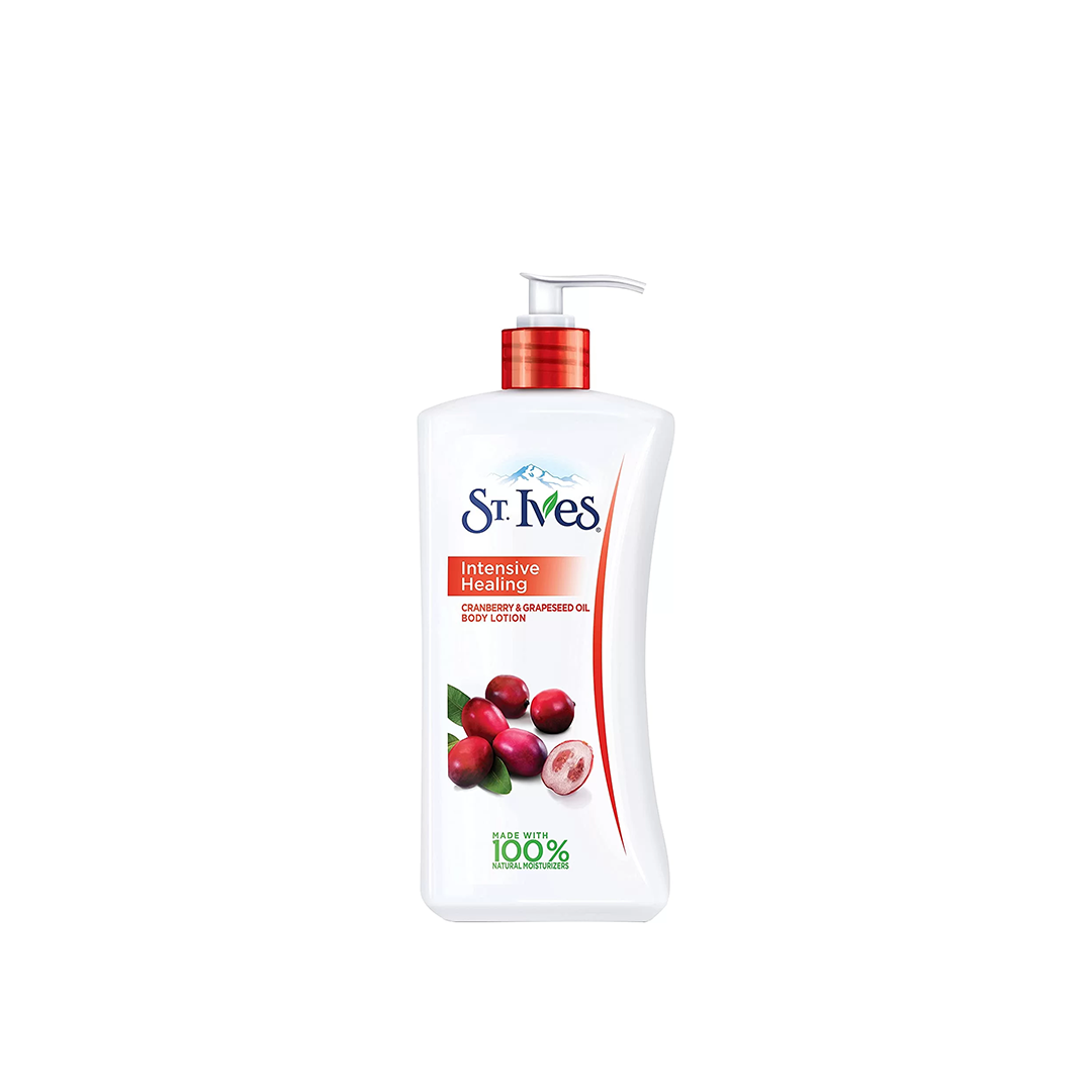 St. Ives Intensive Healing Body Lotion, Cranberry And Grapeseed Oil, 21 Oz