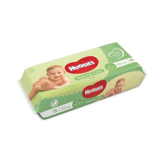 Huggies Baby Wipes Natural Care Aloe Vera 56s