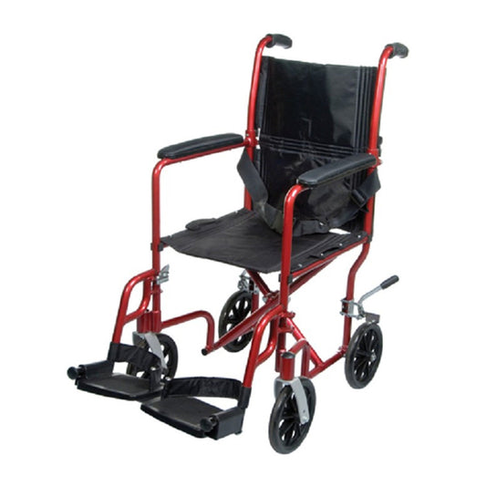 ProBasics Aluminum Transport Chair With Footrests, 19 Inch