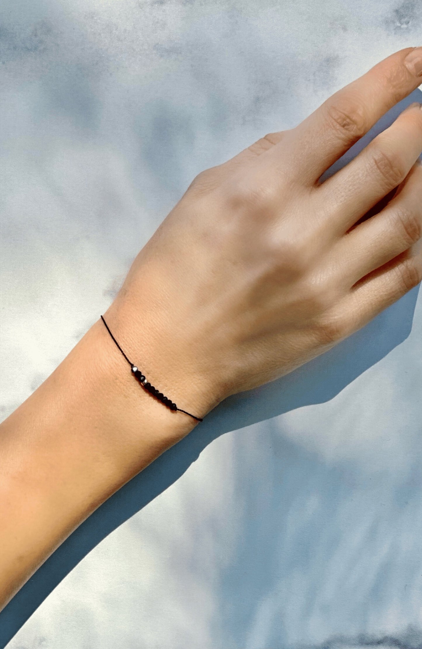 The Energy Project Bracelet – Protection With Black Tourmaline & Solid 14K Gold Bead