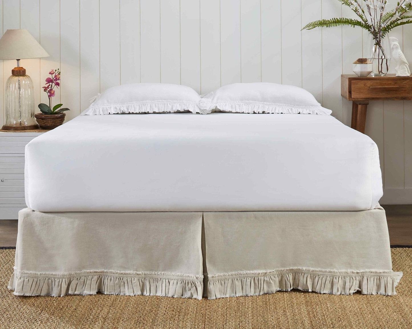 Ruffle European Linen Bed Skirt