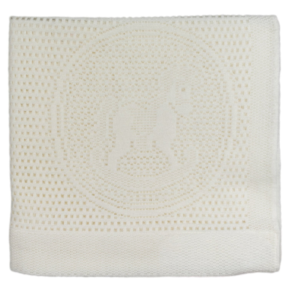 Southampton Home Lace Weave Rocking Horse Baby Blanket - Ivory