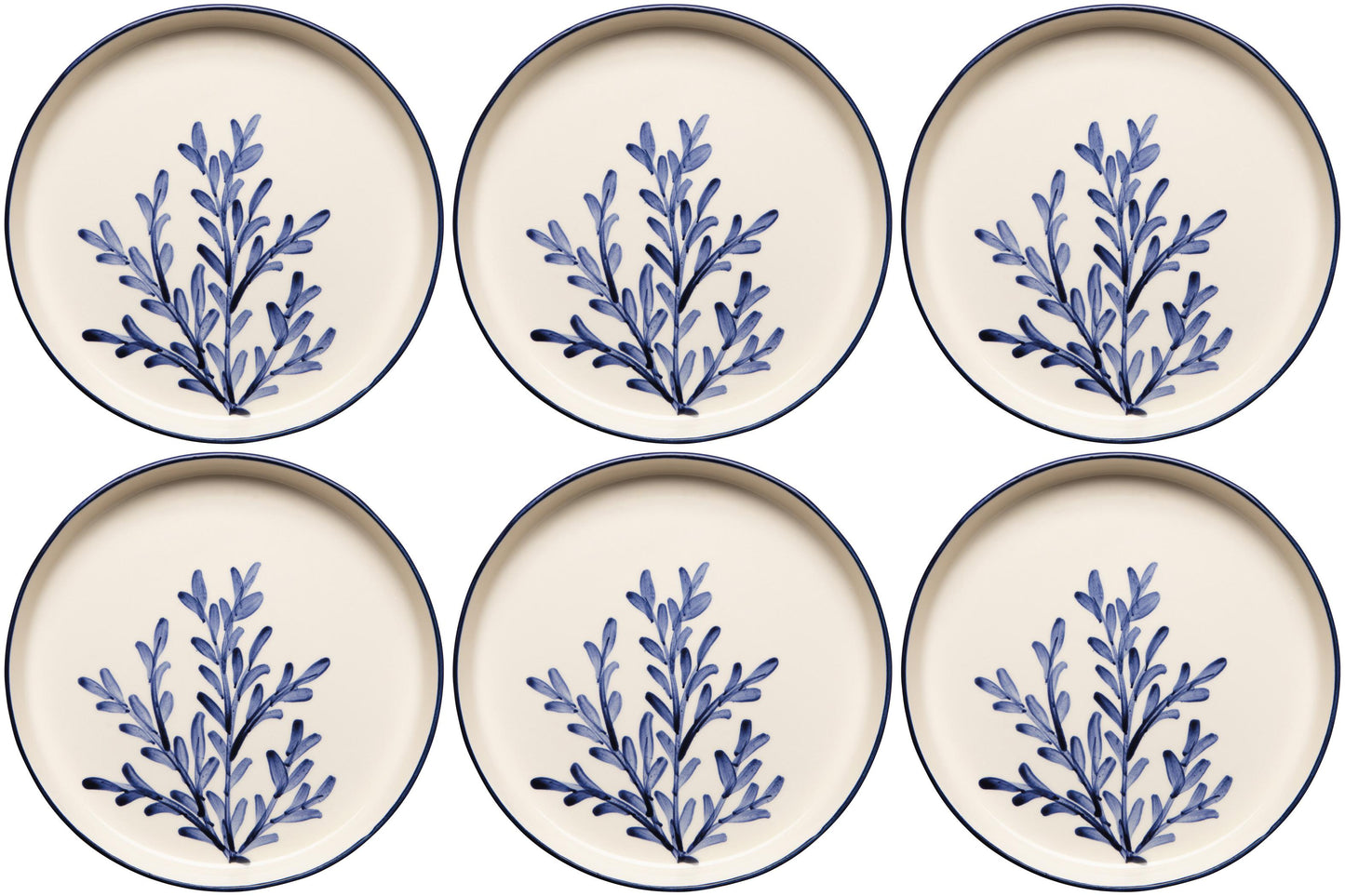 Set of 6 Floren Hand-painted Turkish Dinner Plate 10.5 inch